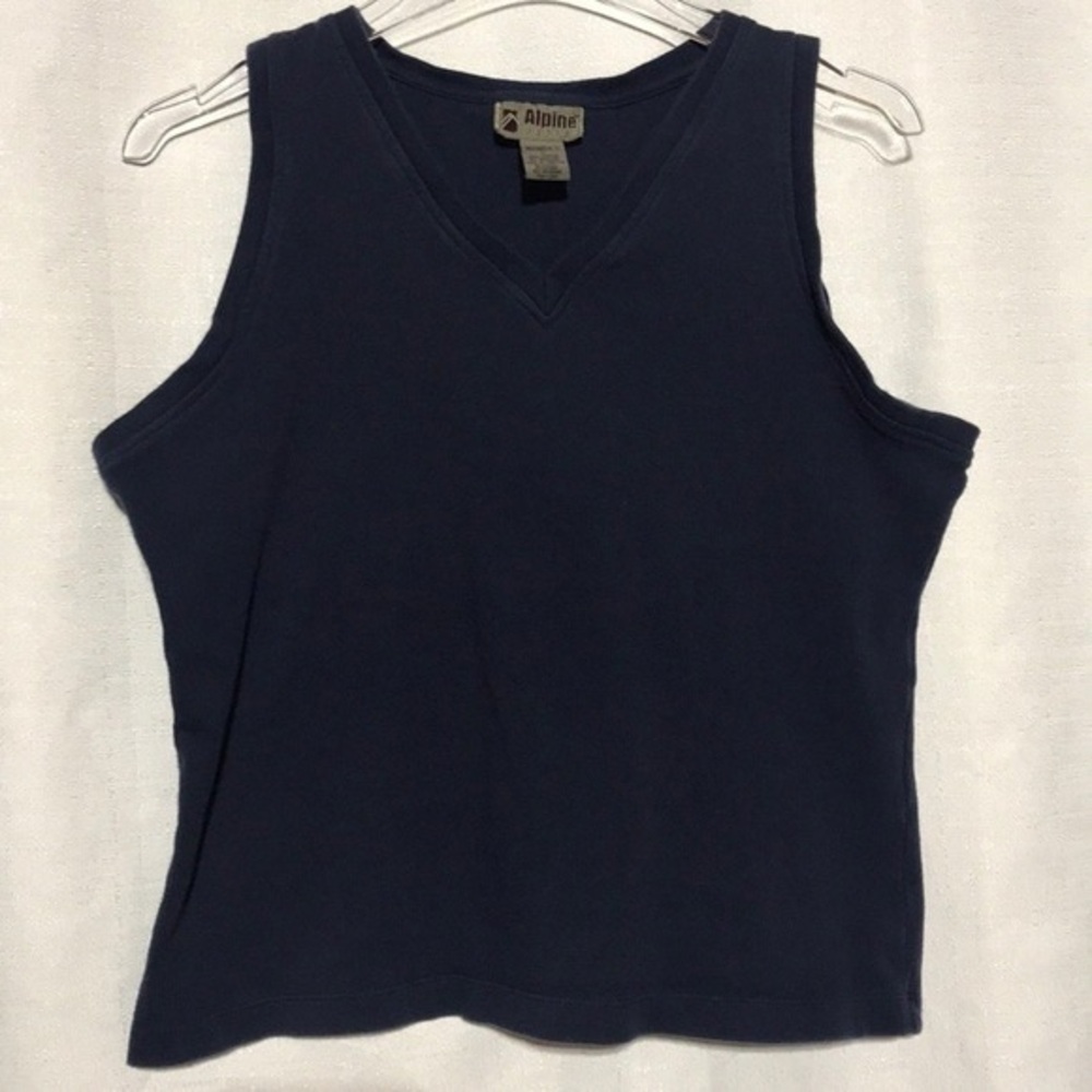 Alpine Women's Deep Blue V-Neck Tank Top